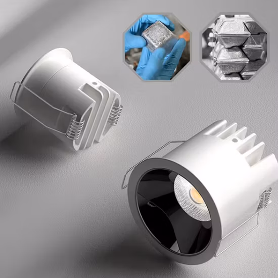 55 ミリメートルカットアウトスマートバスルーム寝室正方形ラウンド LED 屋内商業照明パネル埋め込み型ダウンライト天井埋め込み式 COB スポットライトスポットダウンライト